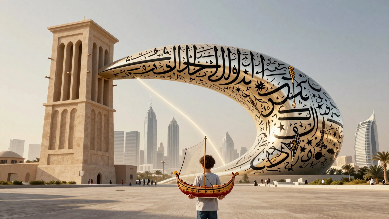 The Museum of the Future blends Arabic architecture with ancient navigation symbols.